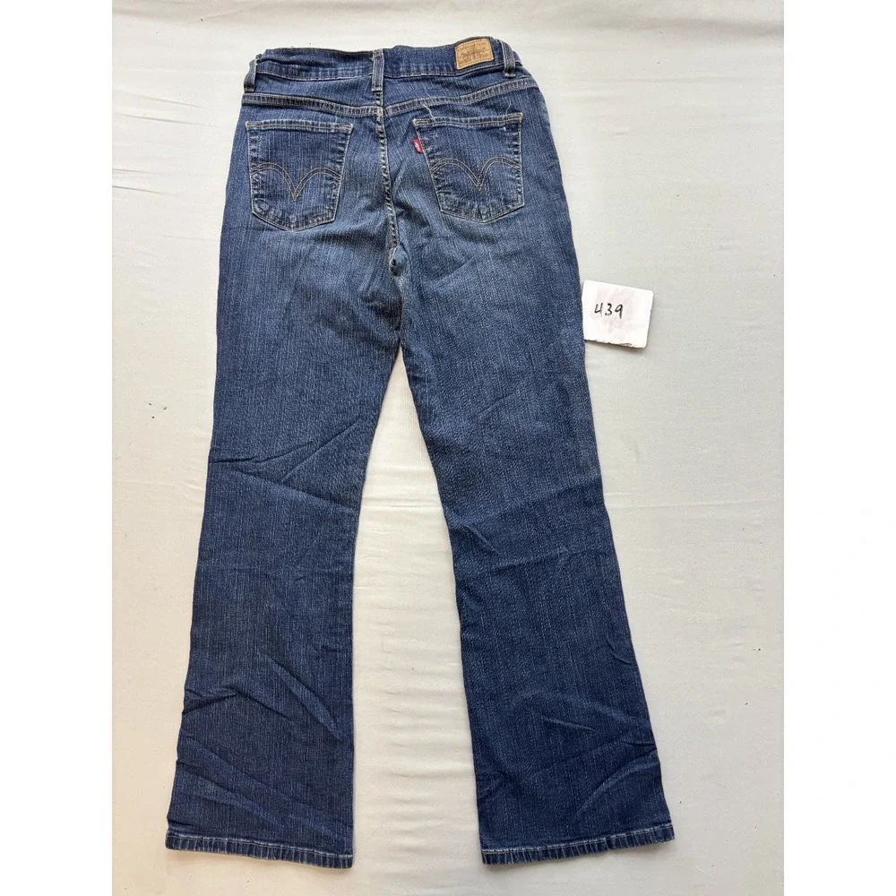 Levi's Perfectly Slimming 512 Boot Cut Jeans Womens 6 Short Dark Wash Blue
